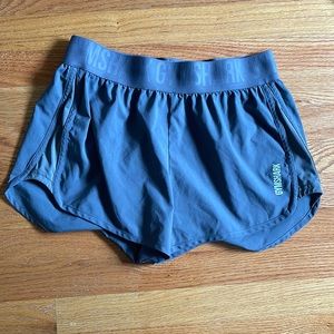 Gymshark running shorts.